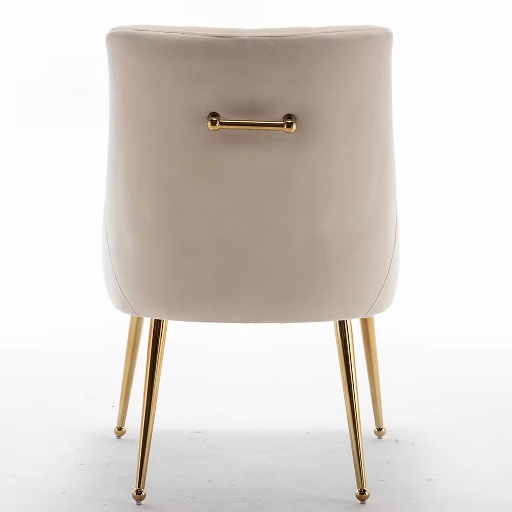 SEYNAR-Ensemble de 4 chaises de salle à manger en velours, modernes, touffetées, pour salle à manger