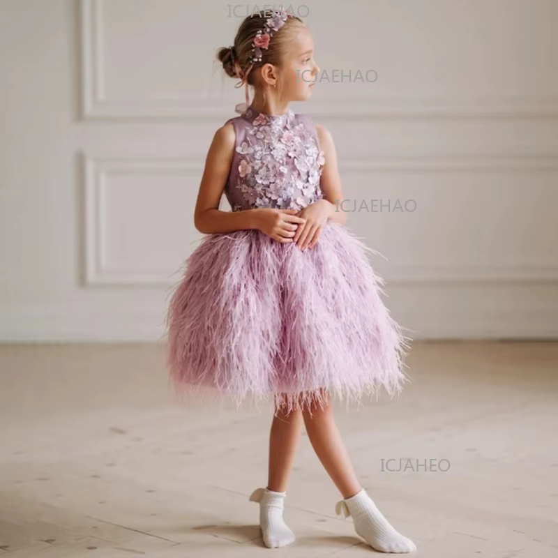 Nouvelle Robe de Cérémonie Élégante Sans Manches pour Enfants, Tenue de Fête d'Anniversaire, Robe de