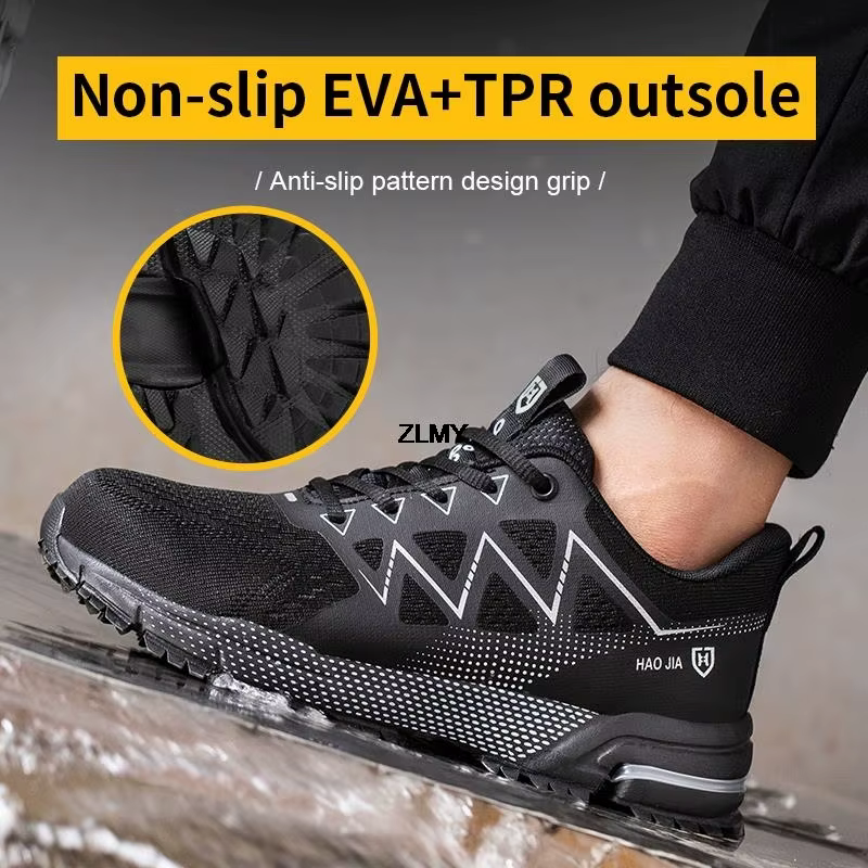 Chaussures de sécurité Anti-écrasement pour hommes, baskets à bout en acier, bottes de travail respi
