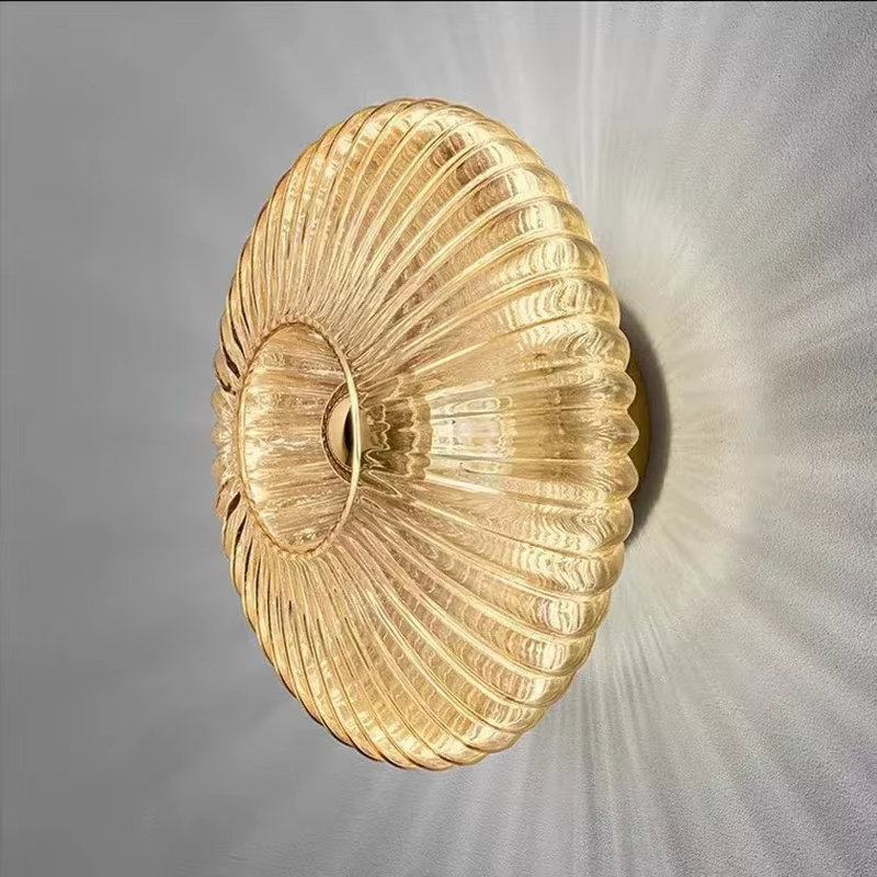 Appliques murales LED nordiques en verre ondulé, luminaires décoratifs pour couloir, allée, escalier