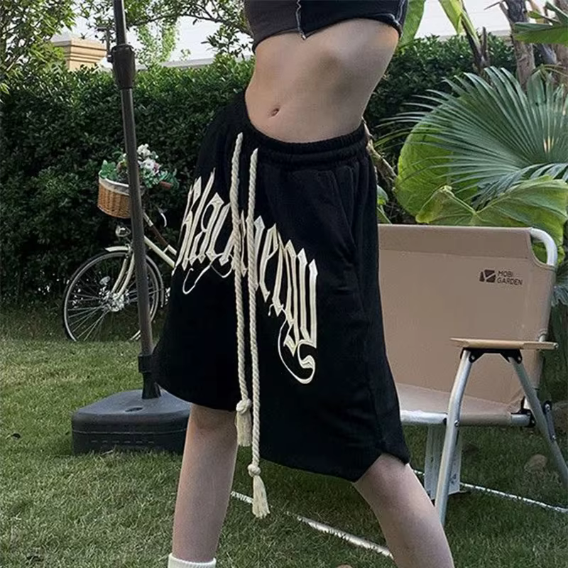 Shorts d'impression Wstring de proximité pour femmes, Streetwear de style américain, Shorts de sport