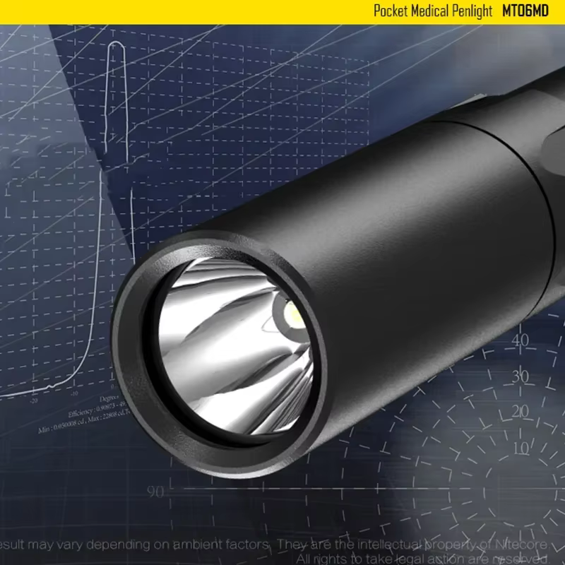 NITECORE-Lampe de poche médicale professionnelle MT06MD, 180 lumens, étanche, portable, 62By, 2 pile