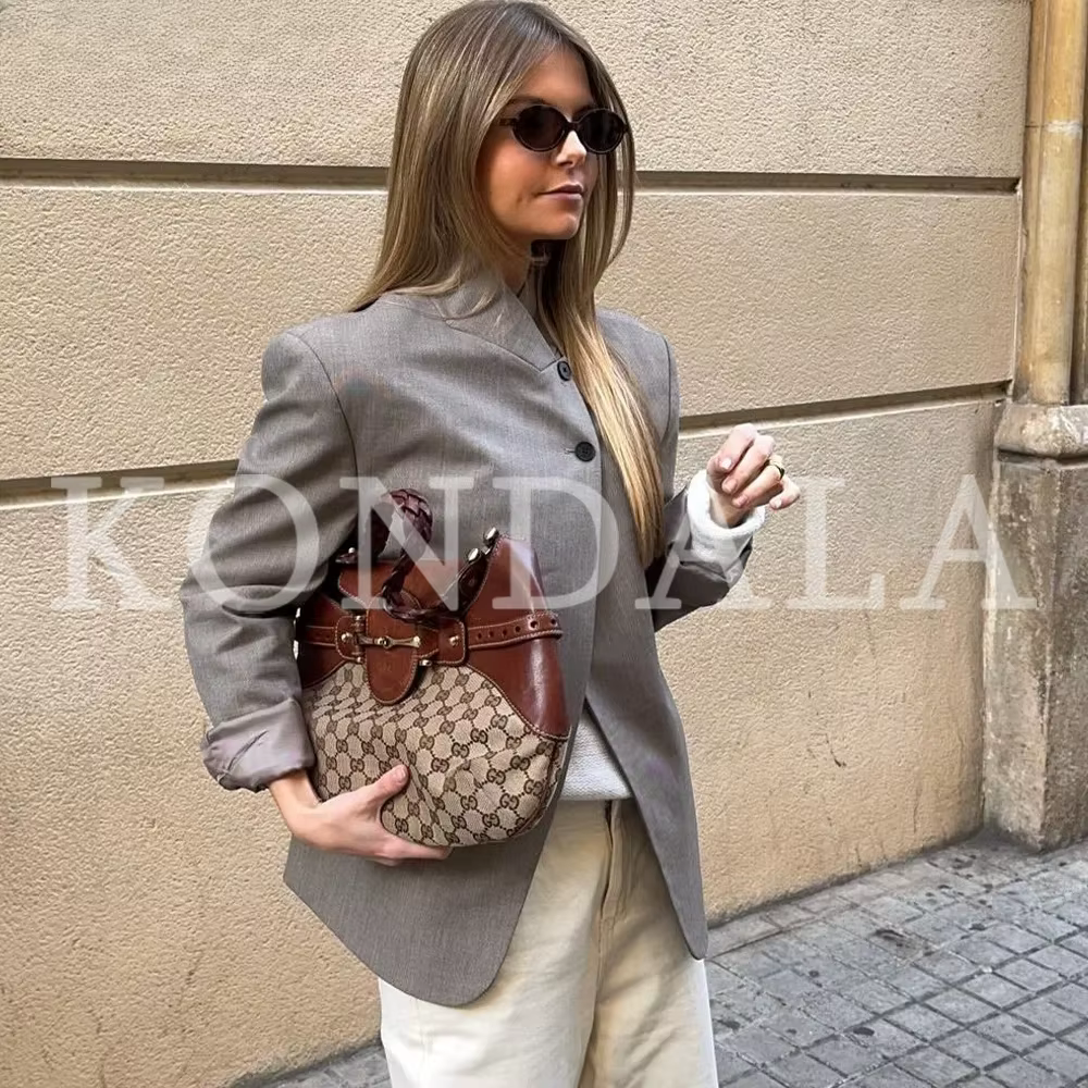 KONDALA 2026 Printemps-Été – Blazers Élégants et Décontractés pour Femmes, Col Semi-Montant, Chic et