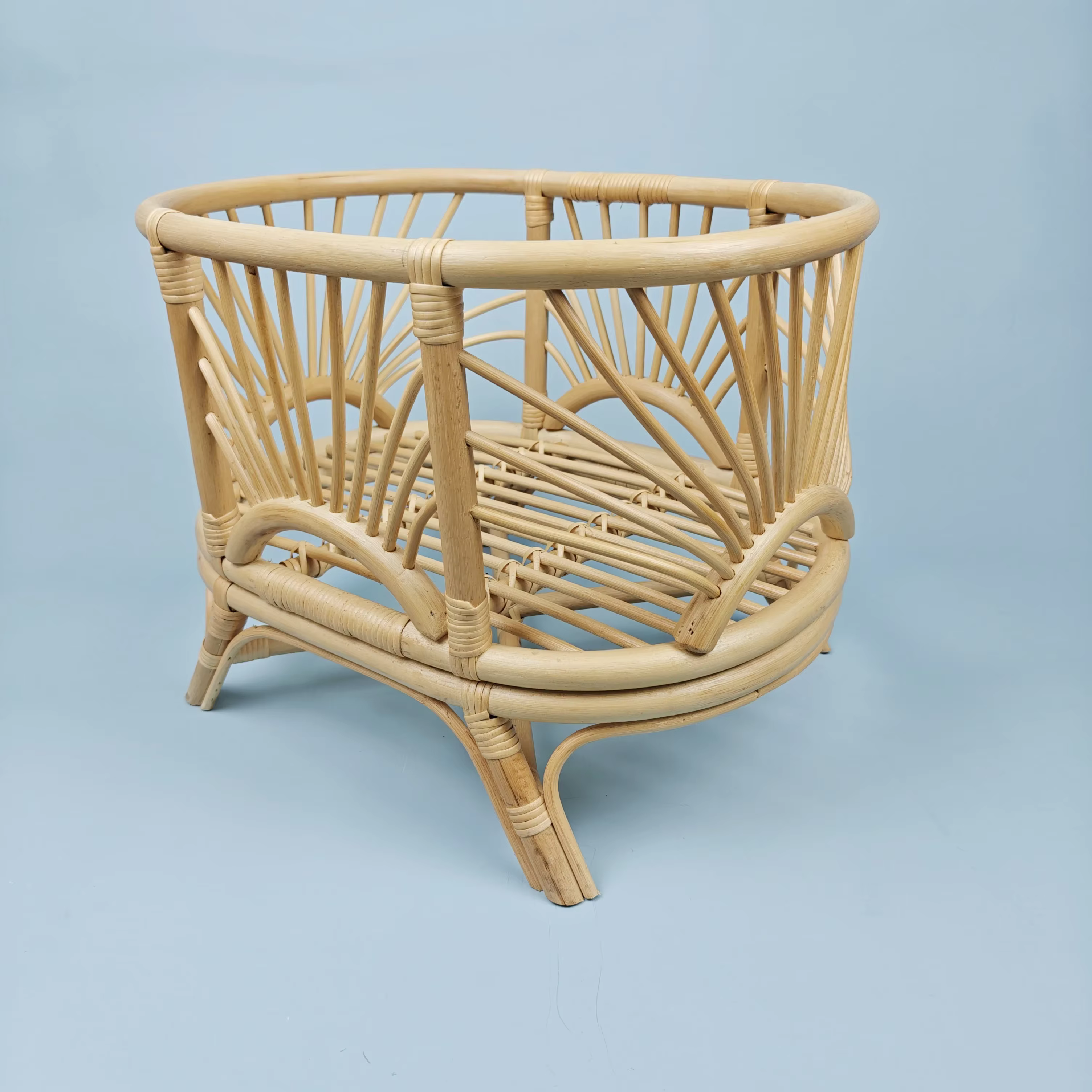 Grand lit de jumeaux pour bébé, accessoires de photographie pour nouveau-né, lit robuste rétro en ba