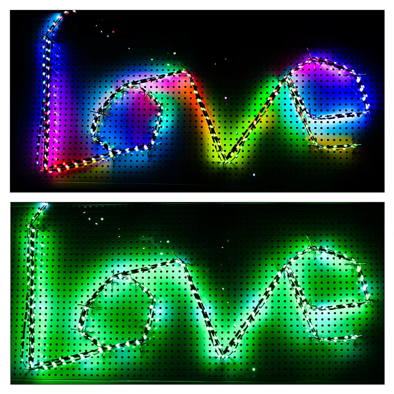 Guirlande lumineuse LED RGB WS2811 5V pour extérieur, rideau lumineux, étanche, programmable, adress