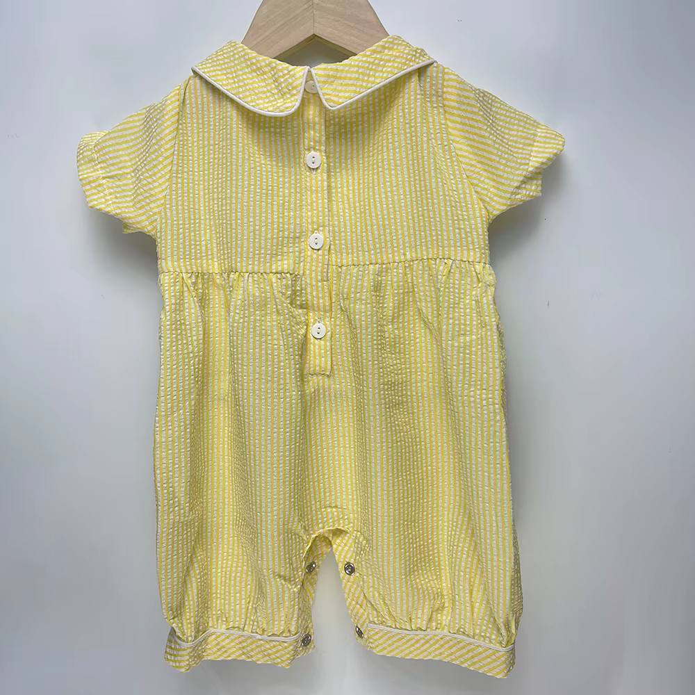 Combinaison d'été en coton à manches courtes pour garçons et filles, vêtements de boutique pour enfa