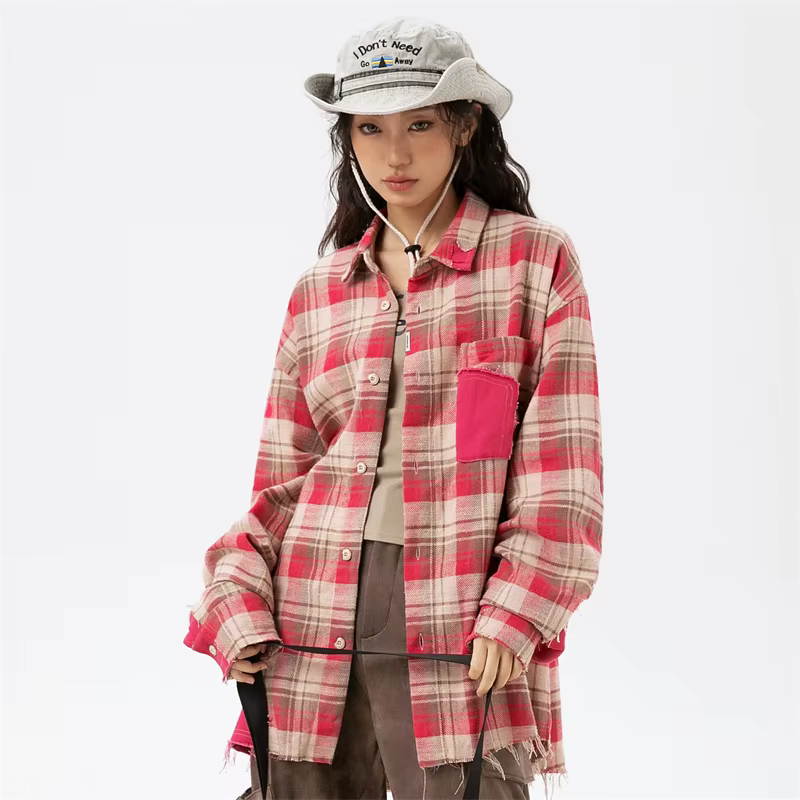 Chemise rayée rose élégante de luxe pour femmes, chemisiers à la mode, vêtements populaires coréens,