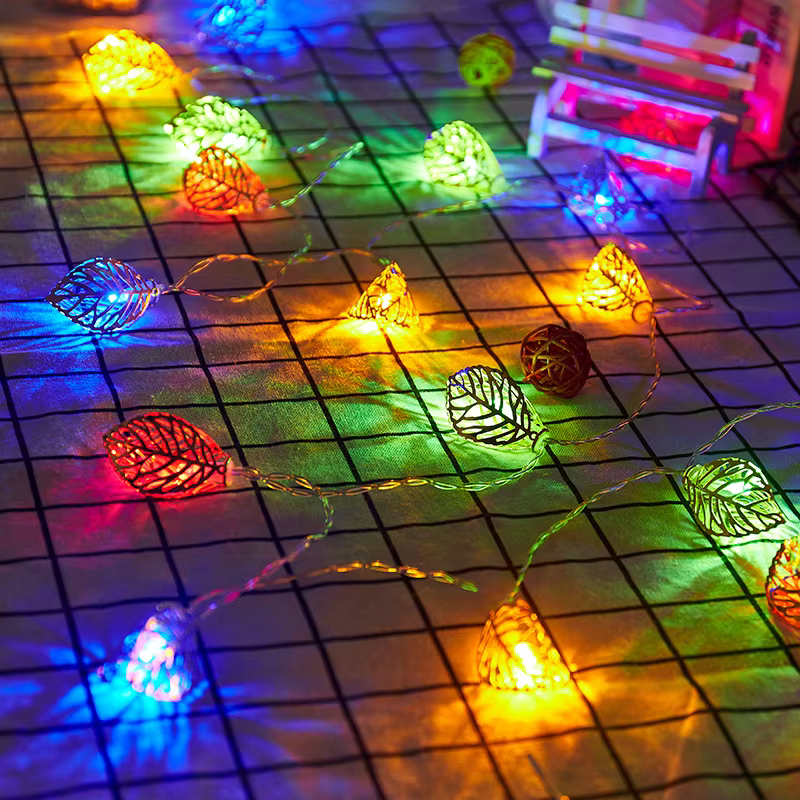 10/20 LED s fée chaîne lumières feuilles guirlande lampe pour Festival salon mariage décoration de n