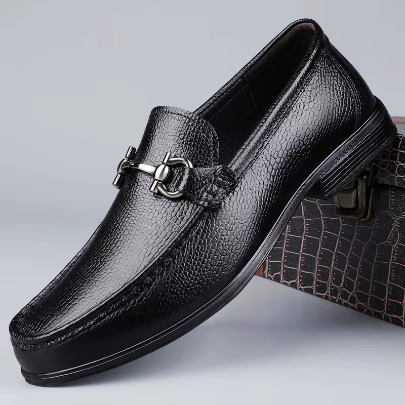 Mocassins décontractés de Style britannique pour hommes, chaussures de conduite rétro à enfiler, à l