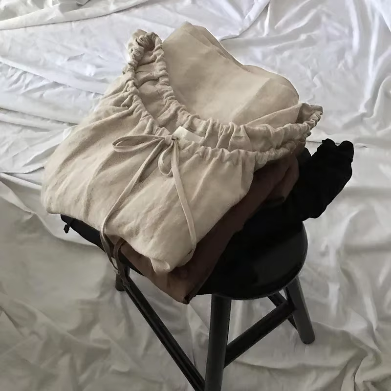 Robe élégante en coton et lin pour femmes, Maxi, décontractée, manches longues lanterne, Vintage, am