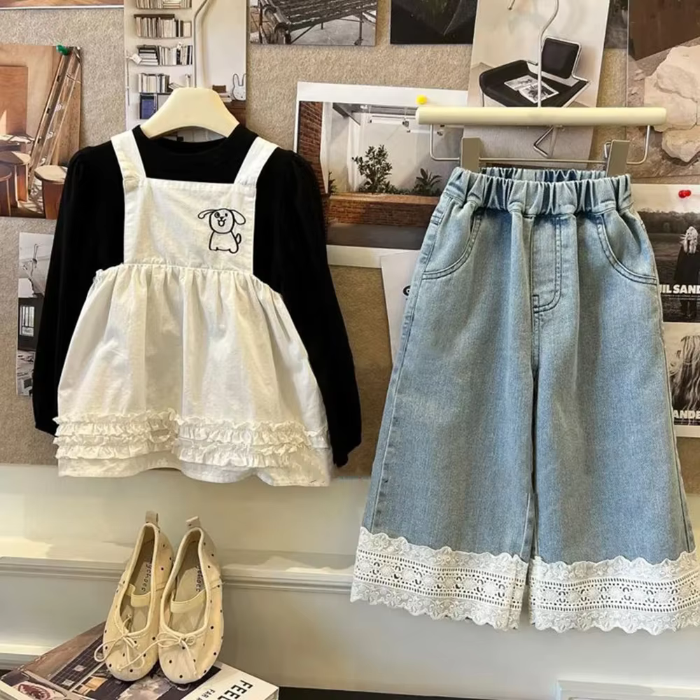 Bear Leader – jean bleu d'été pour filles de 2 à 7 ans, vêtements simples pour enfants, édition coré