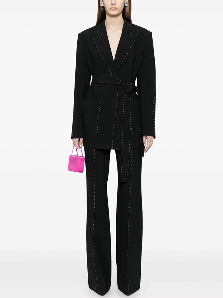 HIGH STREET Nouvelle Collection 2026 Ensemble de Costume Designer pour Femme, Blazer et Pantalon 2 p
