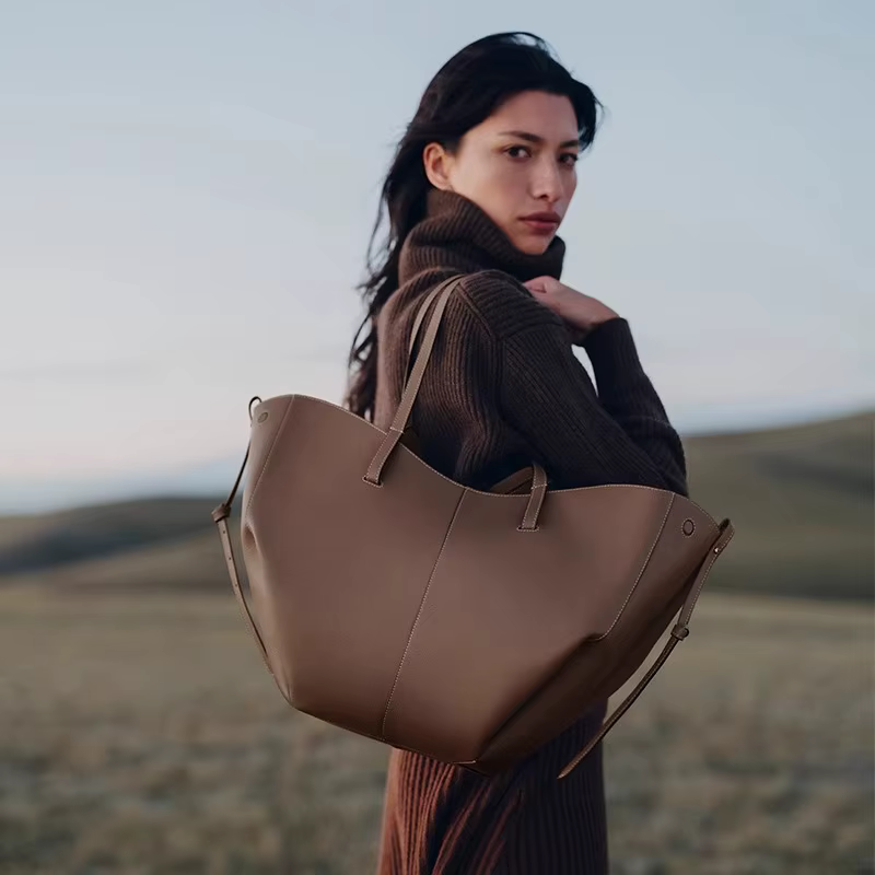 Nouveau sac fourre-tout en cuir grande taille pour femmes, sac à main Niche féminine, sac à bandouli