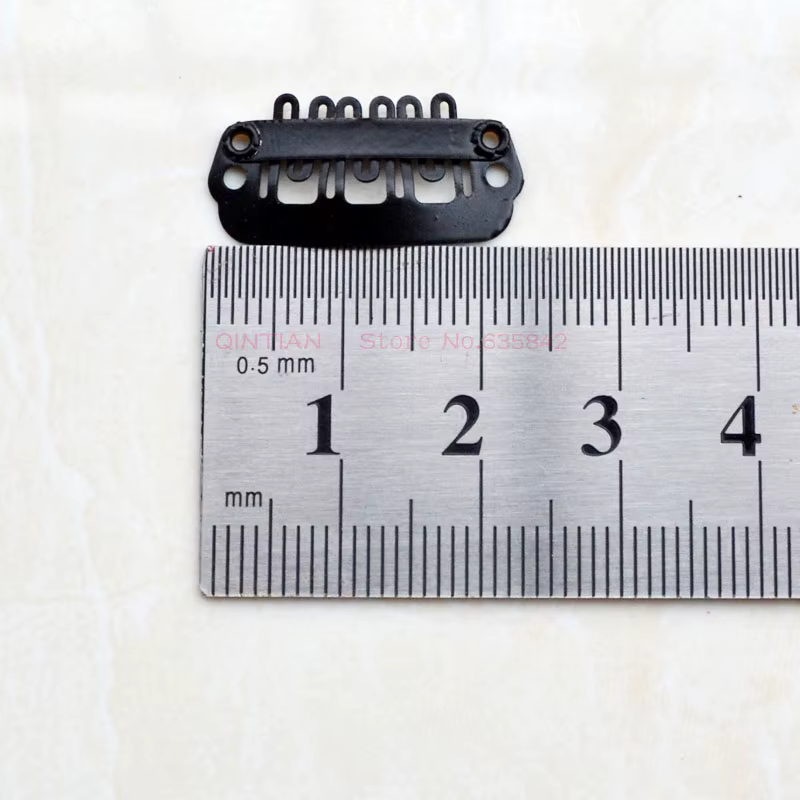 Mini pinces pour extension de cheveux, 100 pièces, 23mm, peignes en acier inoxydable, pour perruque,