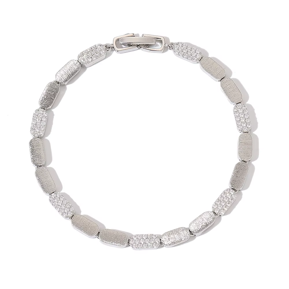 Bracelet de luxe incrusté de Zircon, lumineux et brillant, bijoux pour femmes, cadeau de noël CN8105