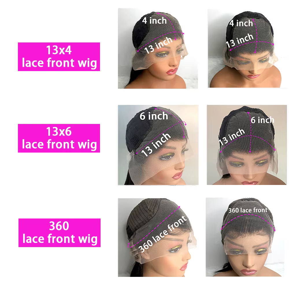 30 40 pouces vague de corps dentelle avant perruque pré plumée avec des cheveux de bébé 13x4 13x6 Hd