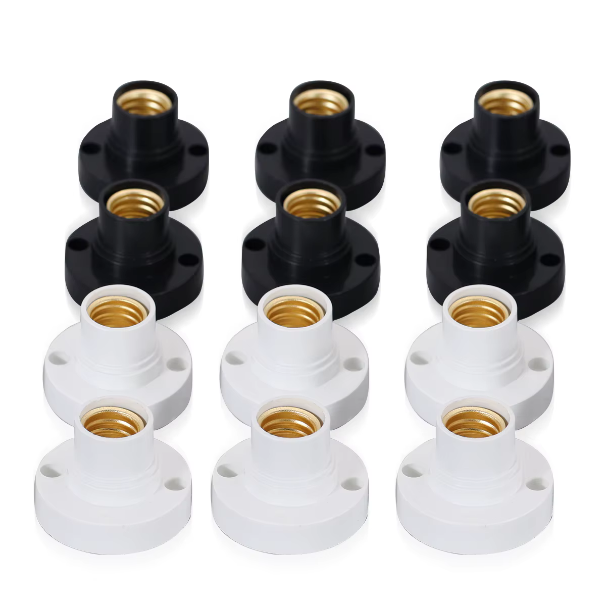 Base en plastique E14 avec trou pour fil, support de douille de lampe à vis, douille de lampe à Base