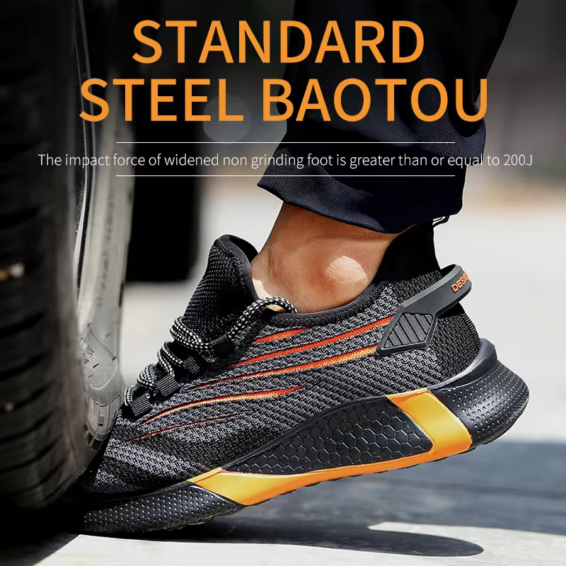Chaussures de sécurité pour hommes et femmes, bottes de travail à bout en acier, indestructibles, lé