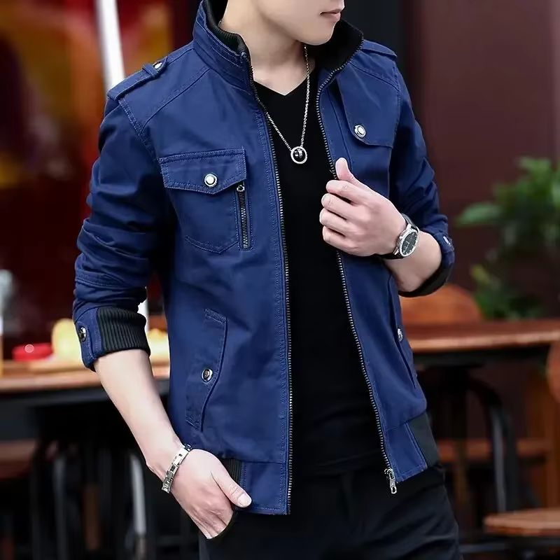 Vestes cargo pour hommes nouvelle mode bombardier vêtements pour hommes simple style britannique cha