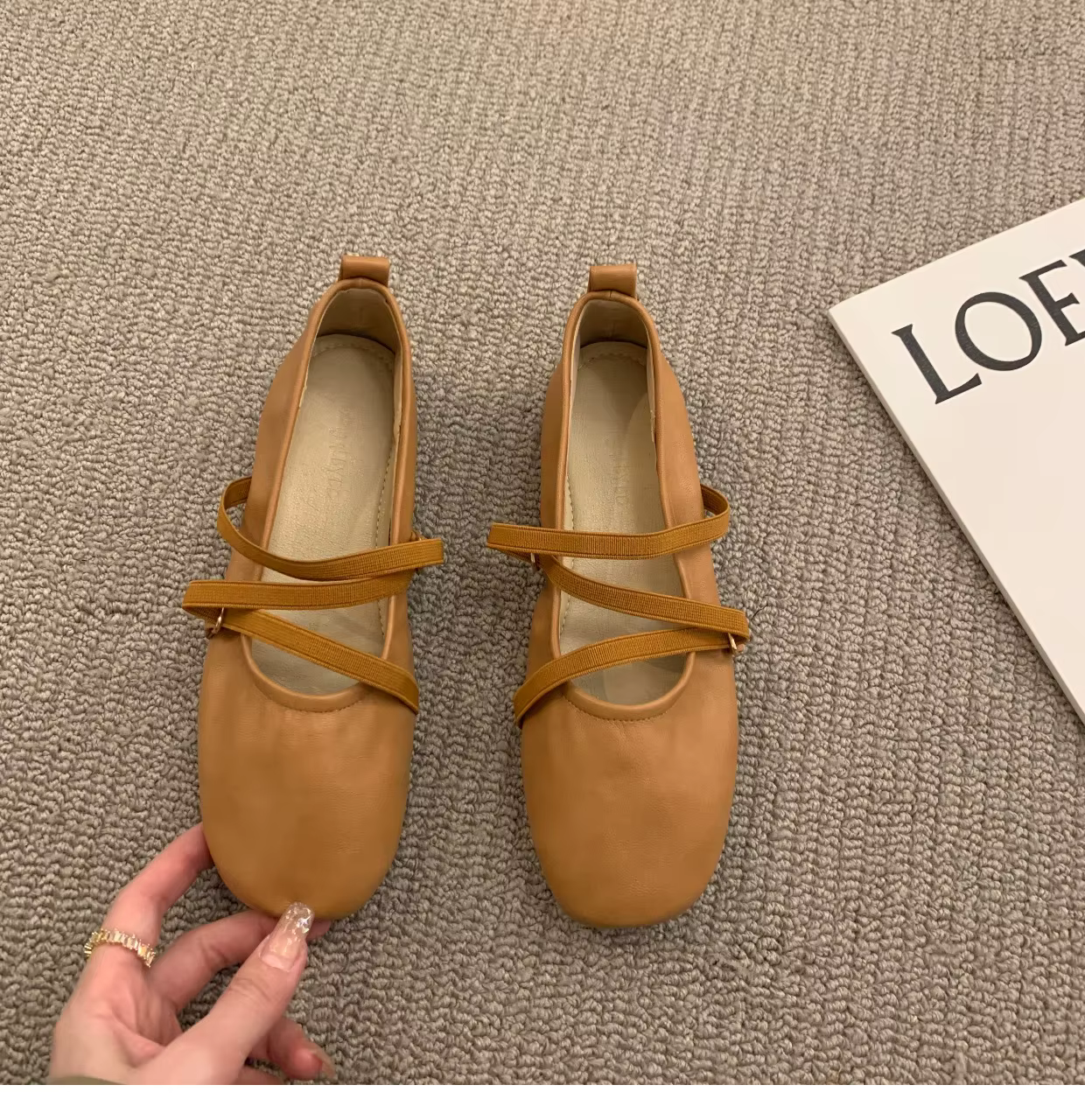 Bailamos-Chaussures Mary Janes pour femmes, mocassins à bande étroite, appartements vintage en cuir 