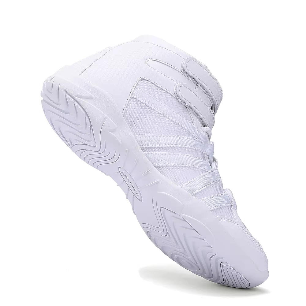BAXINIER Chaussures de cheerleading blanches montantes légères pour filles, baskets de compétition p
