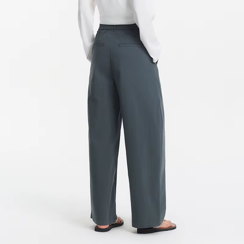 Pantalon Femme Semir Tissé 2026 Coupe Ample Jambe Large Fluide et Confortable Style Urbain Décontrac