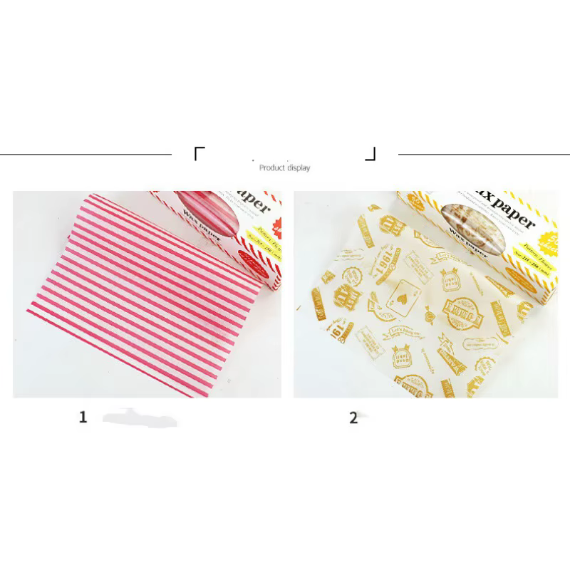 Papier ciré de qualité alimentaire, 50 pièces/lot, papier de graisse, emballages alimentaires, papie