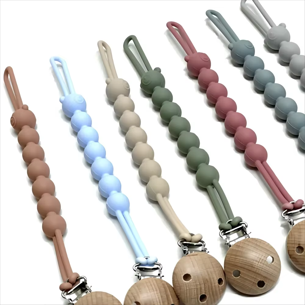 1/9 pièces bébé une chaîne de sucette bébé sucette lanière de qualité alimentaire Silicone dentition