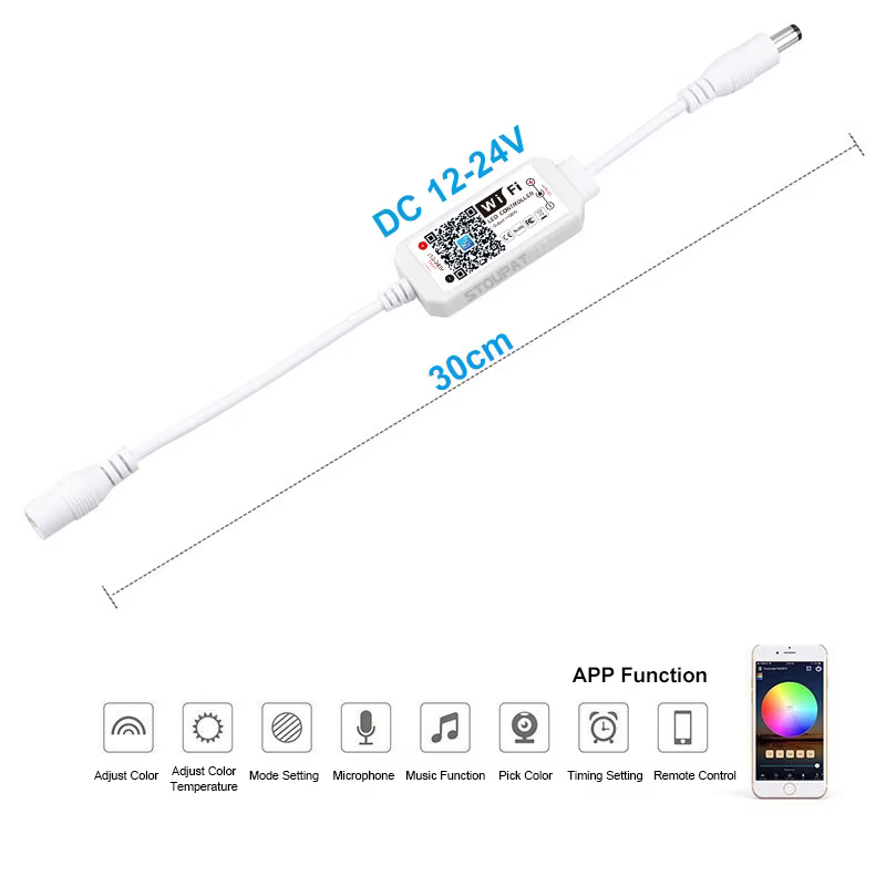 Magic Home Wifi LED variateur de contrôle APP commande vocale pour bande lumineuse LED monochrome fo
