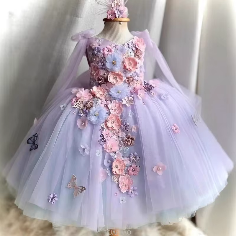 Robe de mariage pour filles, vêtements de princesse Tutu pour enfants, tenues de défilé de mode, rob