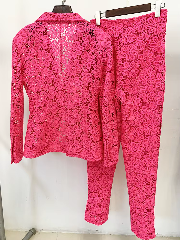 HIGH STREET Nouveauté 2026 Ensemble de costume de mode de défilé de créateur pour femme, Blazer en d