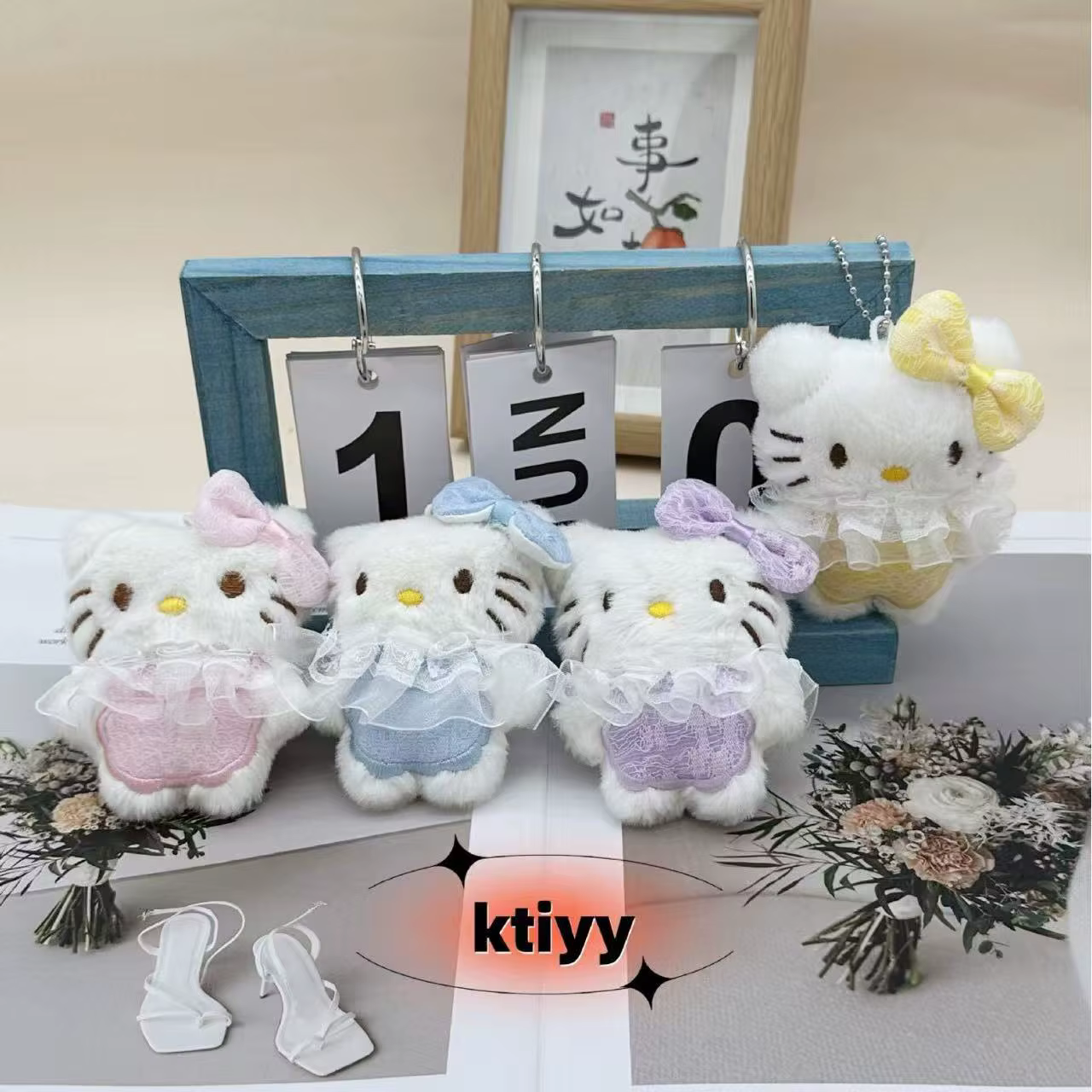 1/5 pièces Sanrio Hello Kitty jupe mignonne chat pendentif en peluche dessin animé chat étudiant sac