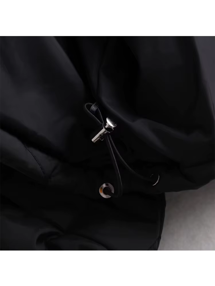 YENKYE – veste de vol matelassée surdimensionnée pour femme, manteau d'extérieur Vintage noir à manc