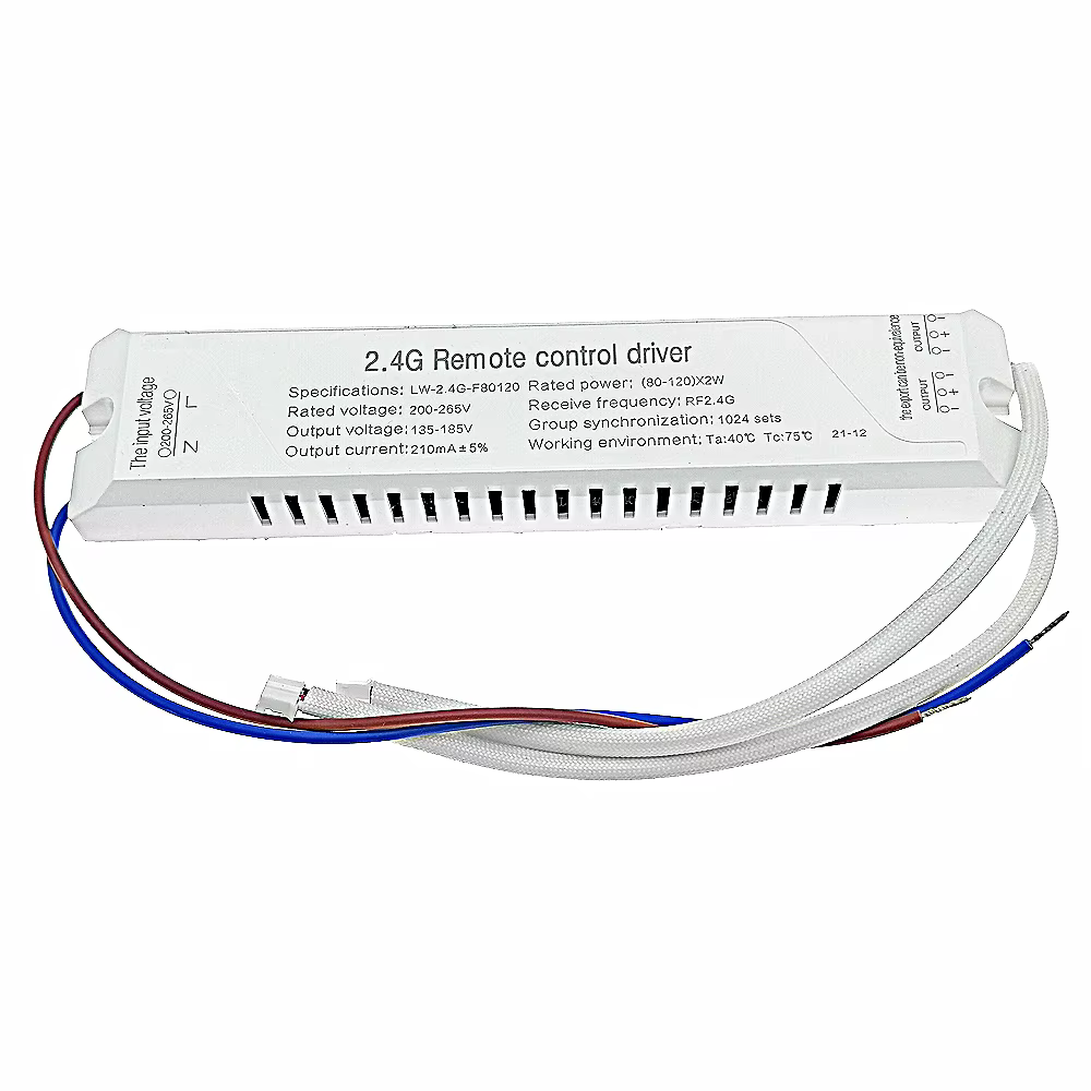 Transformateur de lumière LED 20W-80W-120W x2 210mAW avec télécommande 2.4G RF, variateur de couleur