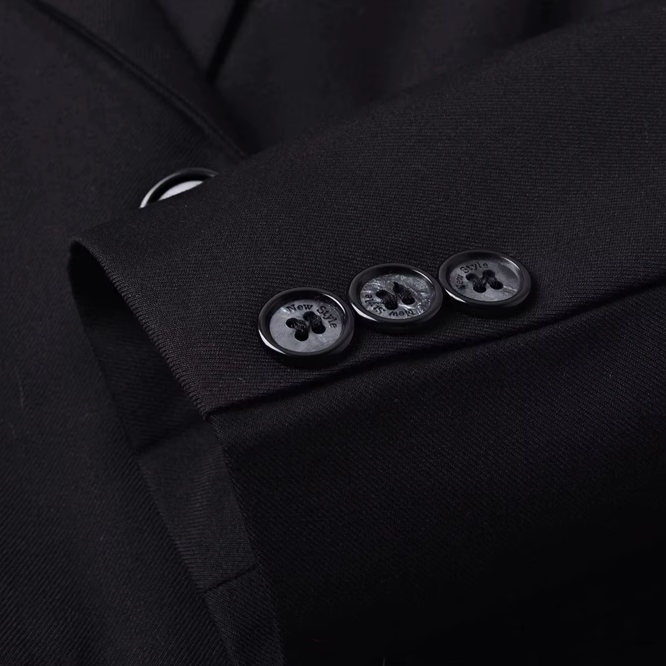 Ensemble de costume cranté pour garçon de 3 à 14 ans, veste de costume noire à un bouton, gilet, pan