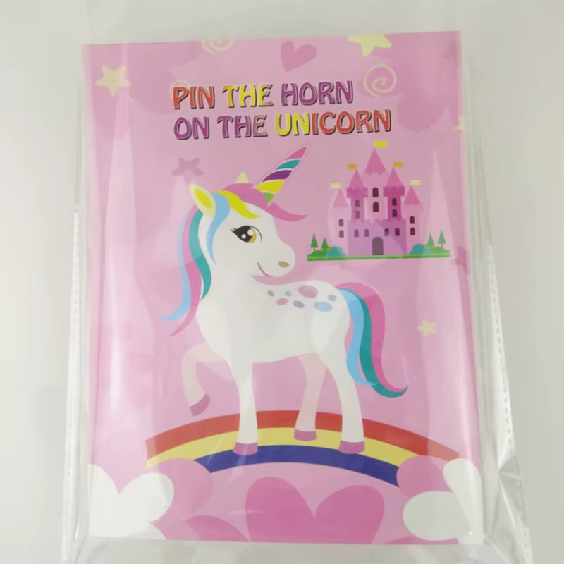 Fournitures de décoration de fête licorne pour enfants mignons, ensemble de jeu de broches de licorn