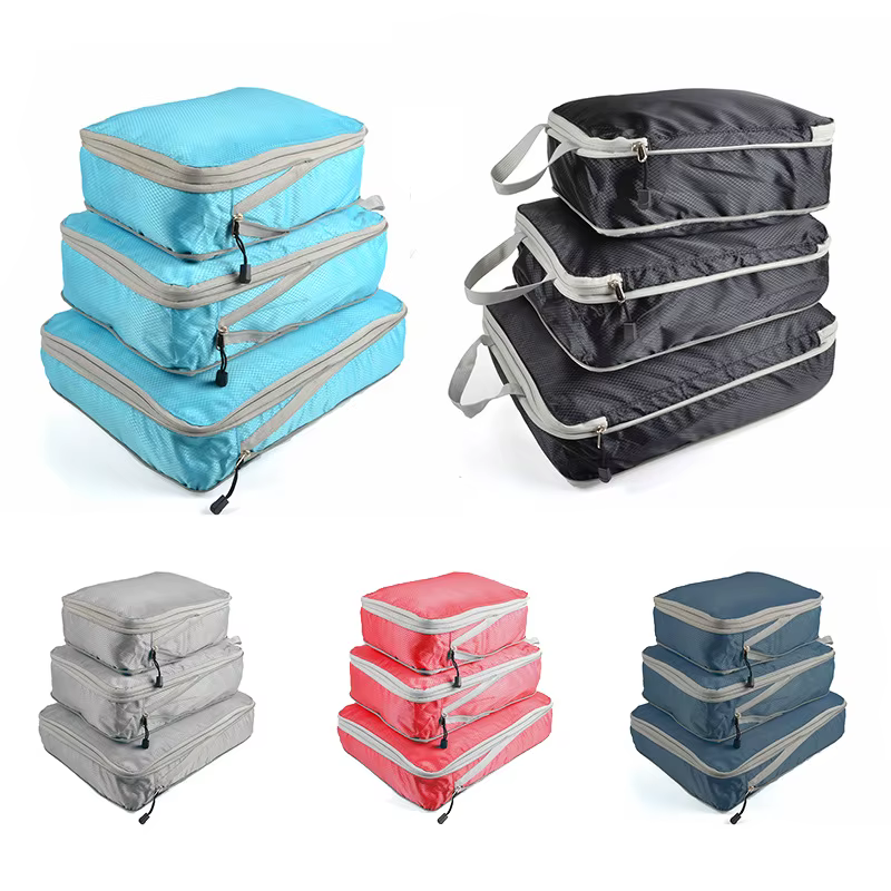 Sac de rangement de voyage, Cubes d'emballage compressibles, valise de voyage pliable et étanche, Po
