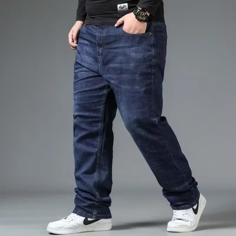 Hommes grande taille noir jean 10XL surdimensionné taille haute pantalon ample mari grande taille pa