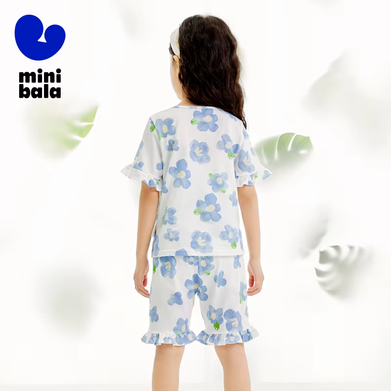 Mini Bala Homewear Set pour enfants, pyjama respirant, pur coton, vêtements d'intérieur d'été, unise