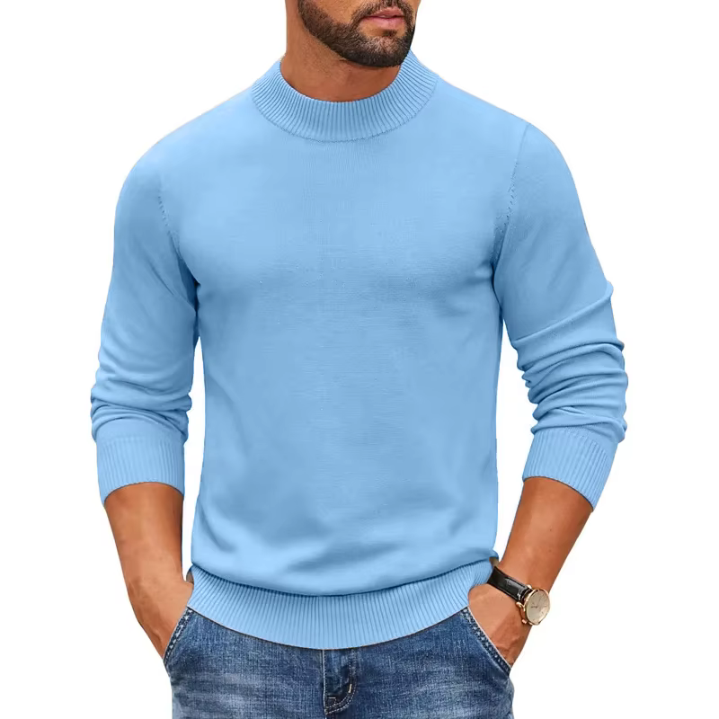 Jeu d'animaux hommes faux col roulé chemisier froid tricots pull pull décontracté robe mince pull ch