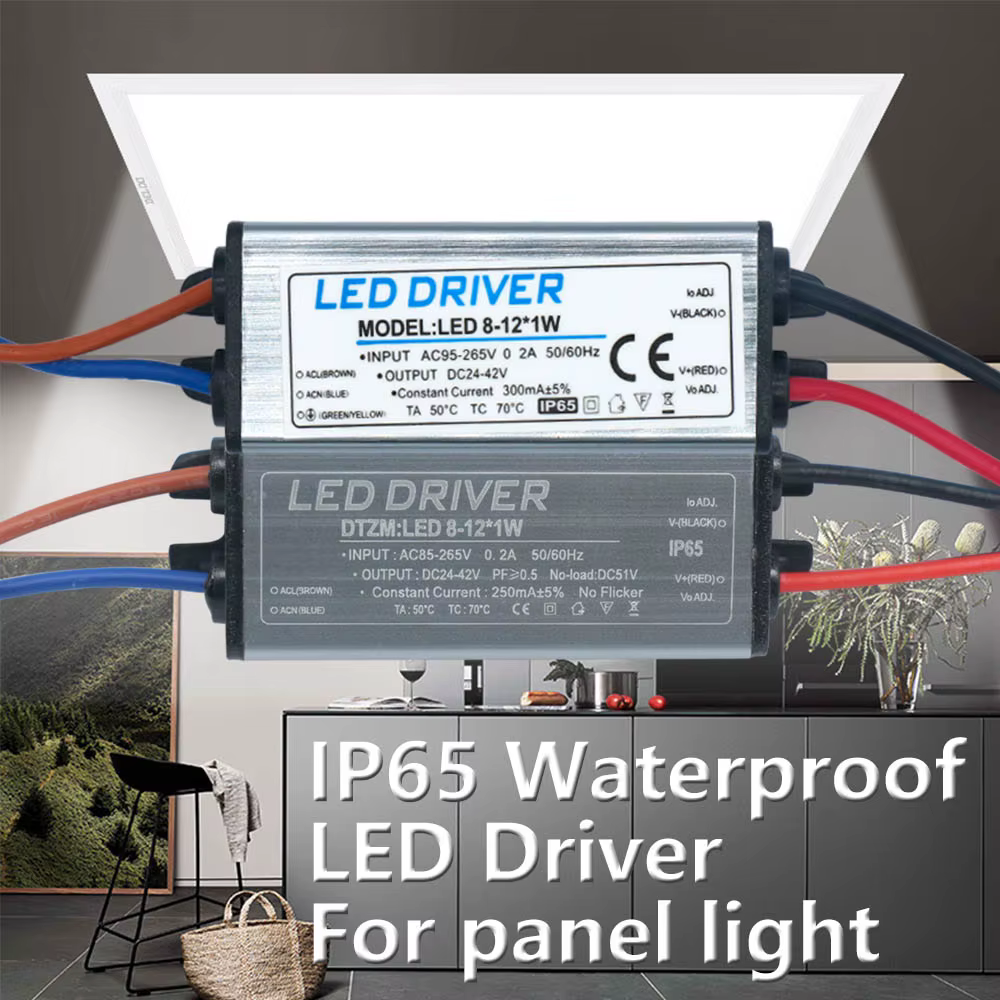 Pilote LED étanche IP65 25-36W 18-25W 12-25W 8-12W 4-7W 1-3W, alimentation 250mA 300mA, tension à co