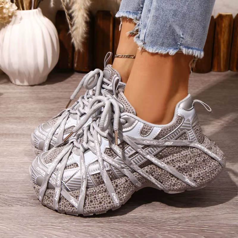 Designer de luxe unisexe chaussures talon épais plate-forme grande taille entraîneur décontracté tou
