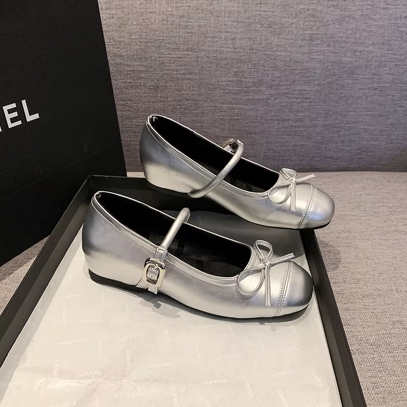 Chaussures Mary Jane à pois avec nœud style doux pour femme, collection Printemps 2026, talons épais