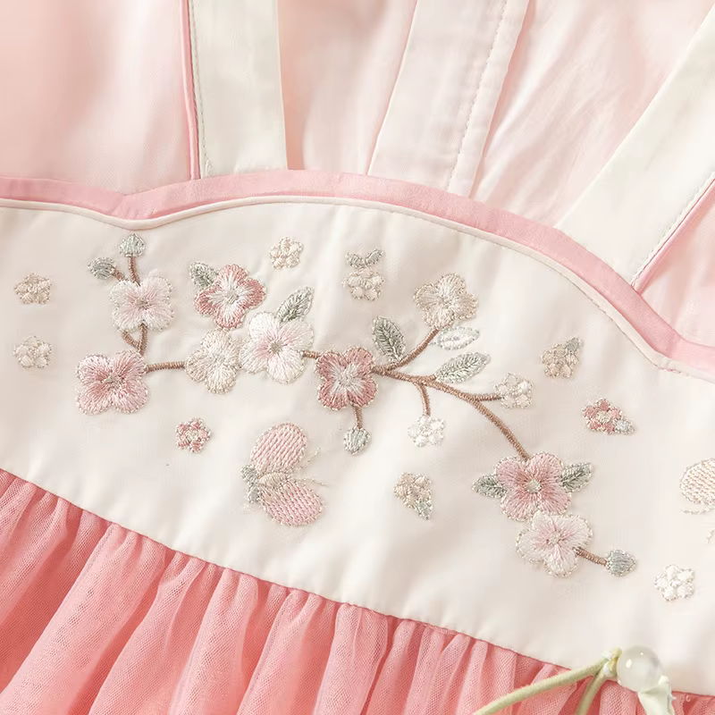 Fur ses-Robe Hanfu de style chinois pour enfants, robe en maille pour enfants, robe douce pour bébés