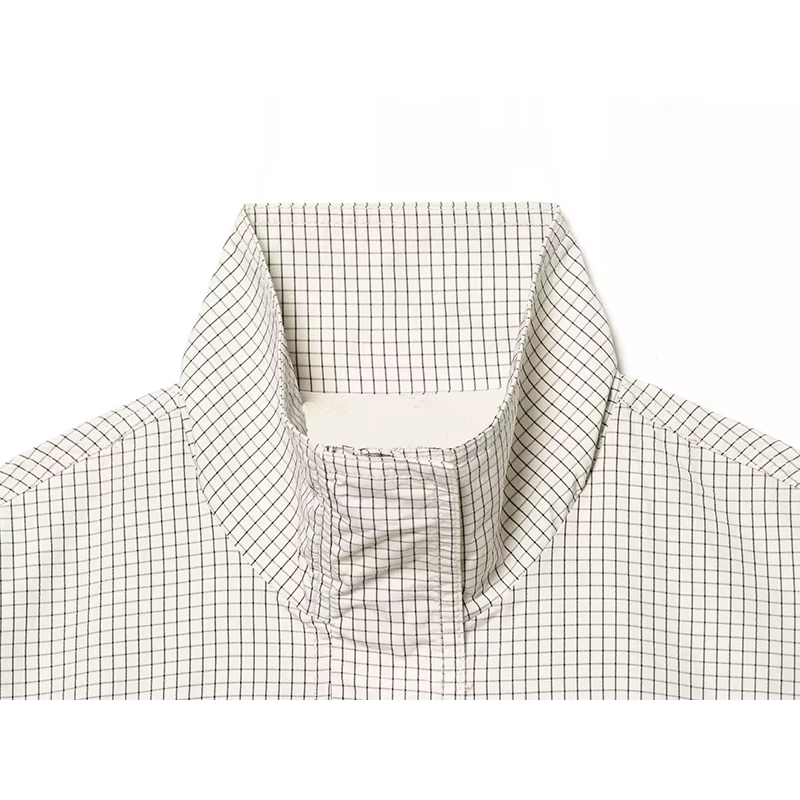 Manteaux et vestes pour femmes, nouvelle collection printemps, à carreaux, col montant, manches long