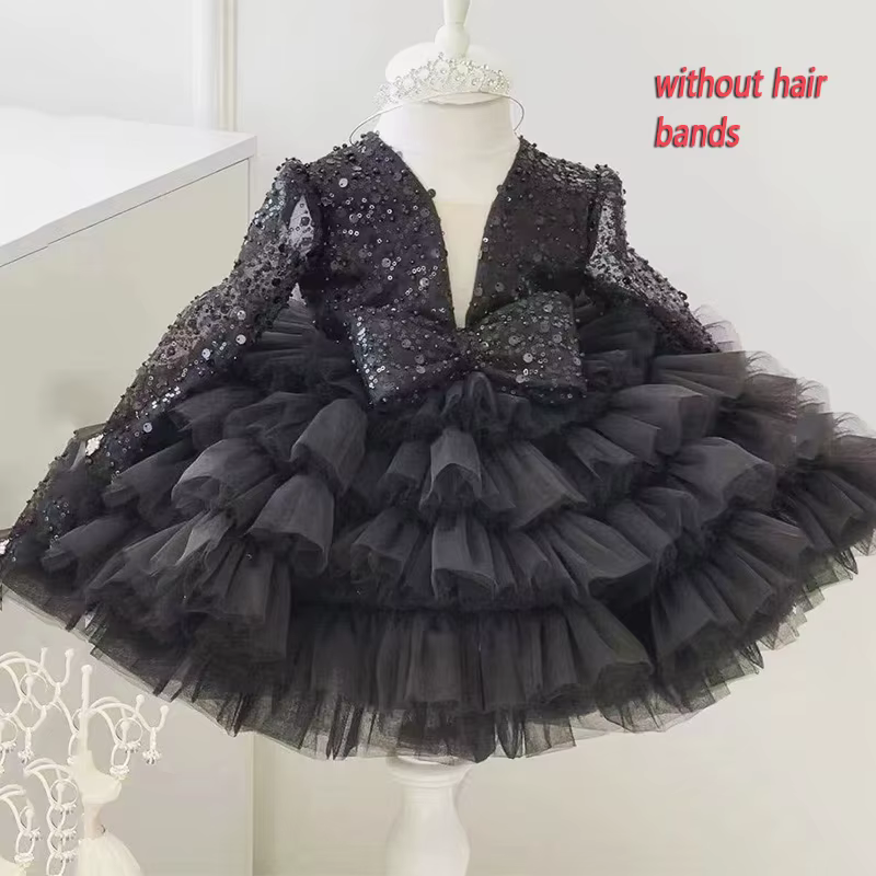 Princesse filles robe de bal à paillettes fête Tutu robes bébé enfants fleur fille mariage fête d'an