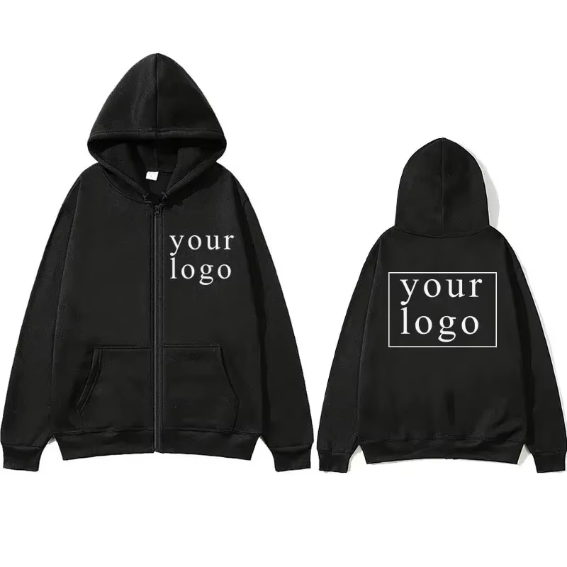 Cardigan à capuche avec fermeture éclair pour hommes et femmes, nouvelle mode, votre propre Design, 