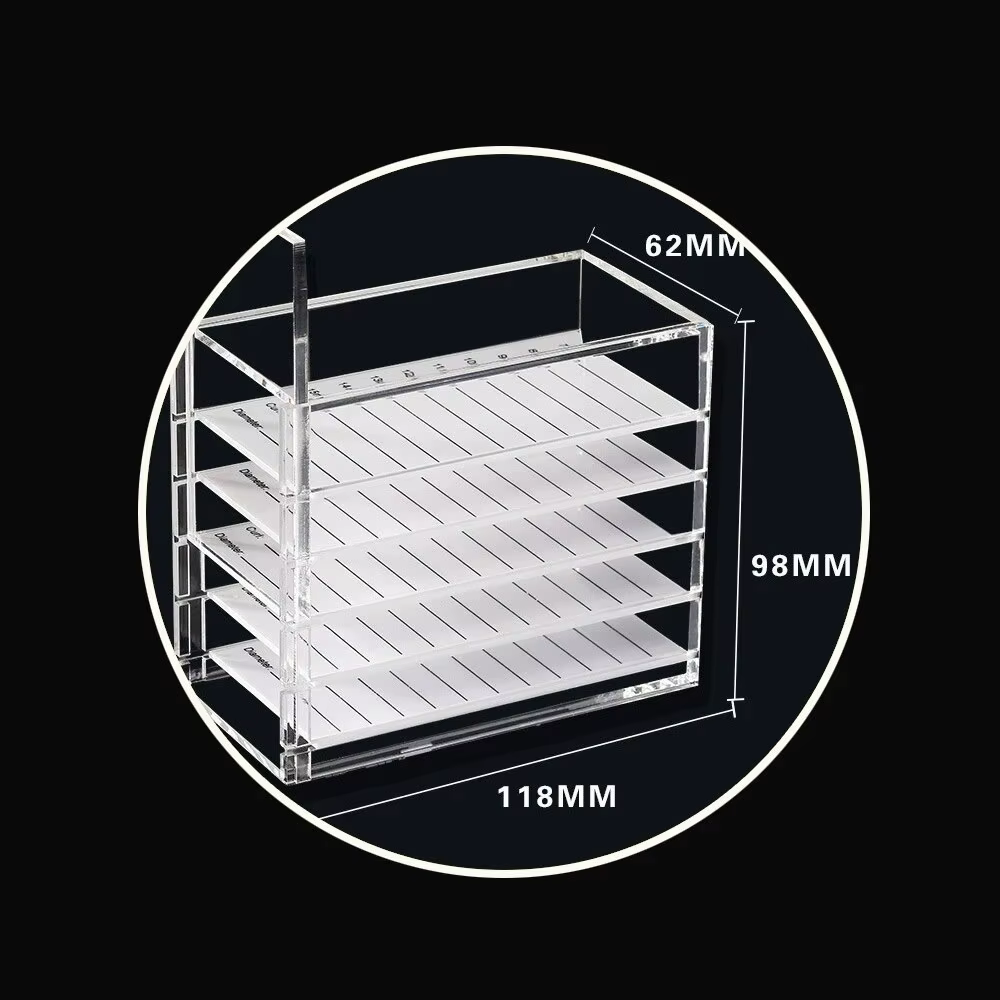 Boîte de rangement pour Extensions de cils, 5 couches, palette acrylique, support organisateur de ci