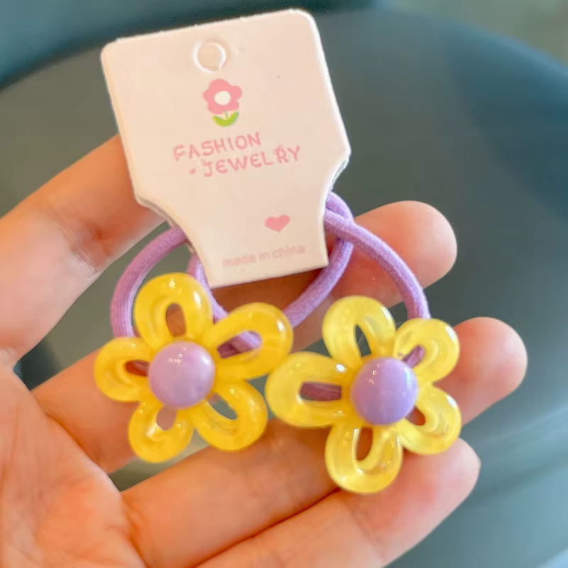 Bandeaux élastiques transparents pour filles, fleurs creuses irrégulières, accessoires pour cheveux 