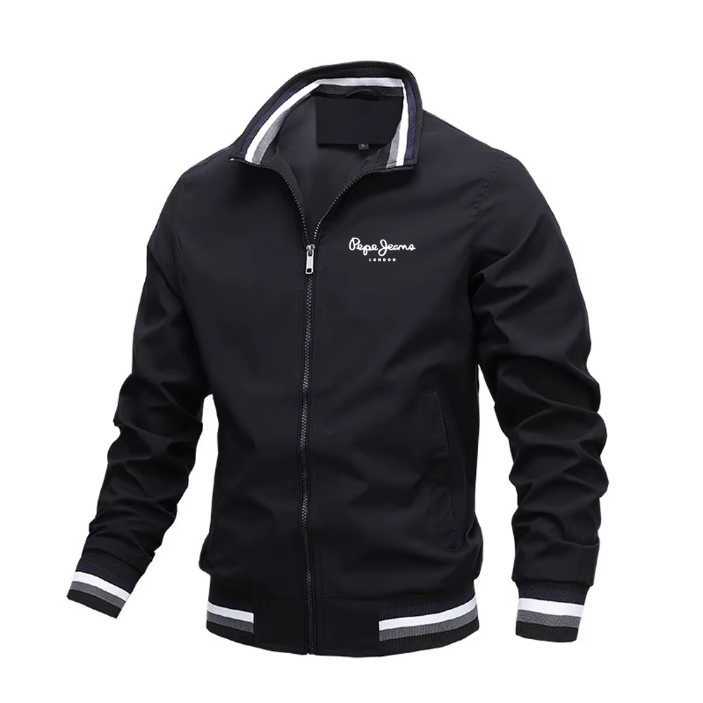 Automne et hiver hommes col montant décontracté veste à glissière Sports de plein air manteau coupe-